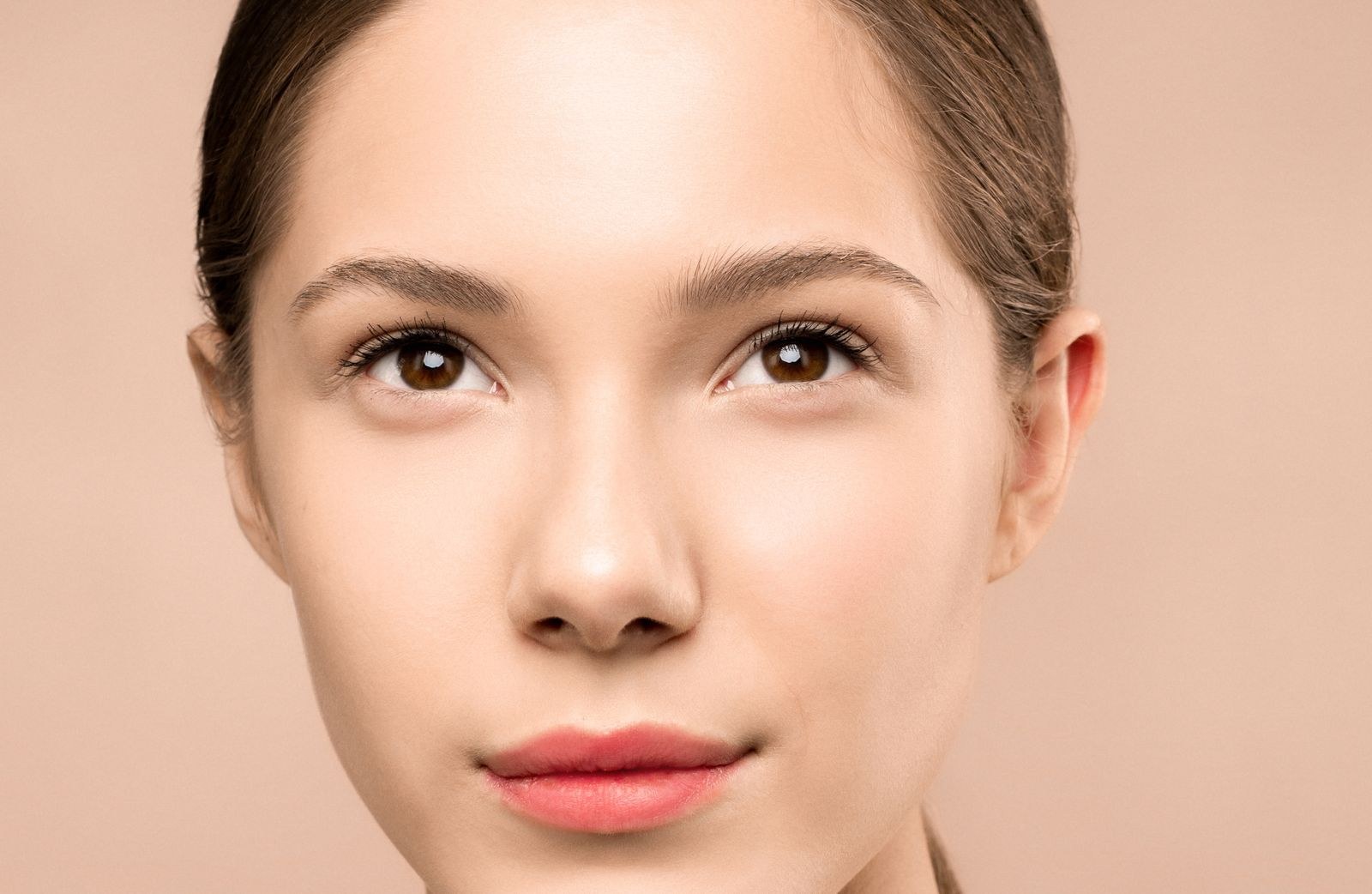 Retoucher working on a portrait close-up